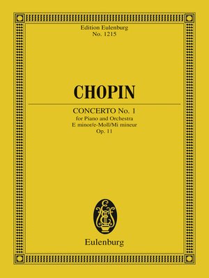 cover image of Piano Concerto No. 1 E minor